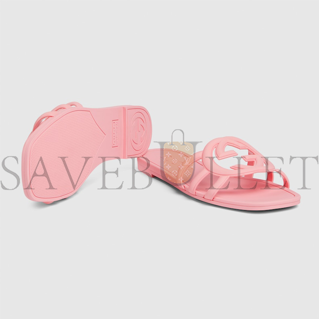 GUCCI WOMEN'S INTERLOCKING G SLIDE SANDAL 780307 GUCCI WOMEN'S INTERLOCKING G SLIDE SANDAL 780307